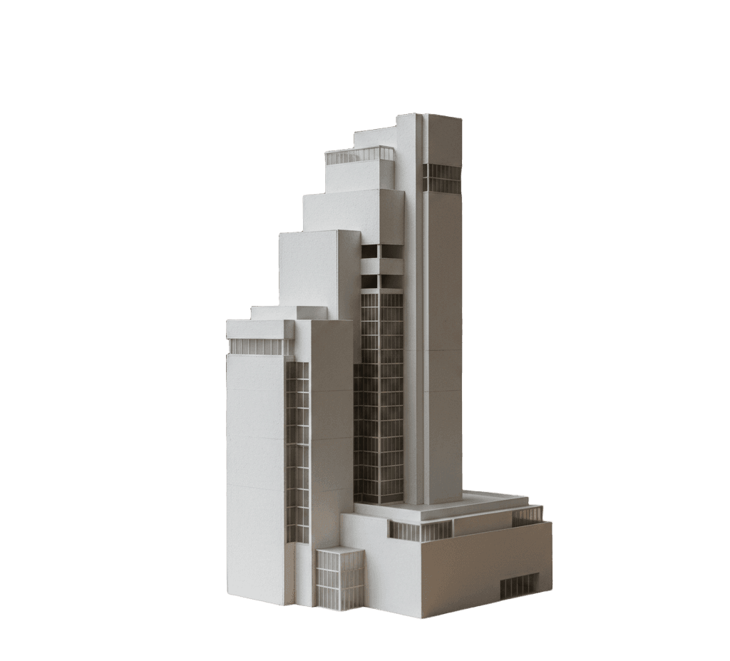 Architectural terrace and massing